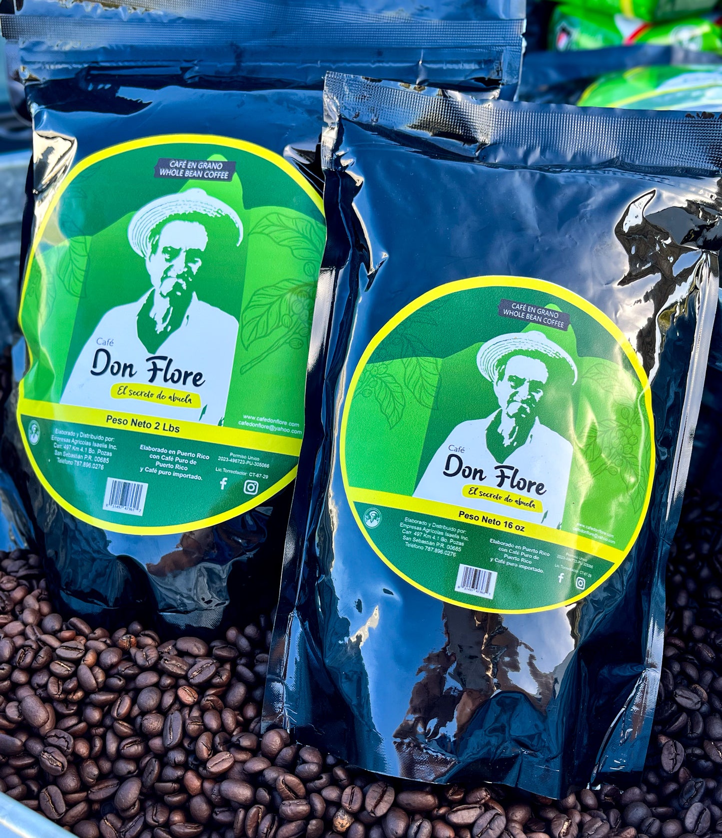 Café Don Flore 100% Arábica en Grano - 16 ozs