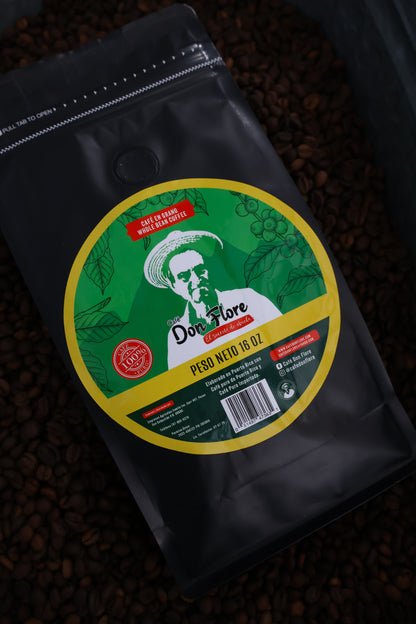 Café Don Flore 100% Arábica en Grano - 16 ozs