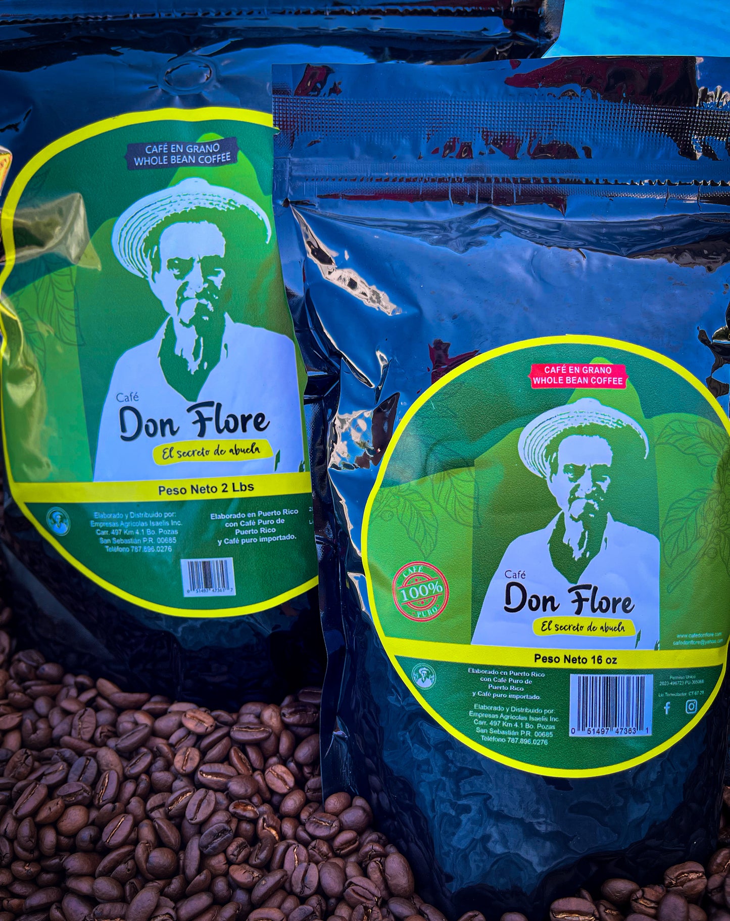 Café Don Flore - 100% Arábica en Grano (2 Lbs)